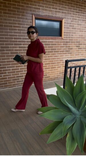 Calça Alfaiataria Betina - Vermelho Chianti, 38